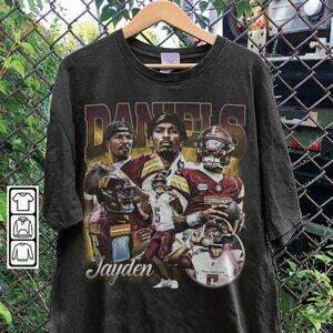 Jayden Daniels Shirt, Football American Graphic Vintage, Football 90s Gift Fan